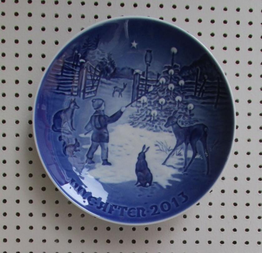 Piatto tema invernale ceramica